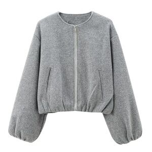 AUTRES FILLES GREY BOMBER JACKET- XS NWT